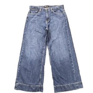 Gap Jeans Womens 14 Blue Medium Wash High Rise Wide-Leg Denim 34x30 Pants